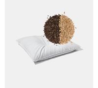 Almohada Trigo Sarraceno y Espelta con cáscaras Orgánicas 45x60 Almohada Sobakawa Japonesa con Funda de Algodón Orgánico Antidolores cervicales y Antironquidos Adulto para un Descanso Reparador