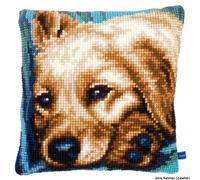 Almohada Vervaco de punto de cruz "lindo perro", patrón de bordado dibujado
