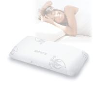Almohada viscoelástica con 100% viscoelástico, de Aloe Vera lavable y extraíble con cremallera, diseño ergonómico y termorregulador para un descanso confortable