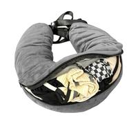 Almohadas Cervicales Rellenables De Viaje, Cojín Confortable Rellenable, Almohada De Viaje Con Almacenamiento Para Ropa, Para Mujeres Hombres Vuelos Conducción Descanso Desplazamientos Laborales