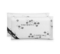 Almohadas copos viscoelástica carbono nalui blanco pack 2 (70x38 cm), firmeza media 15 cm