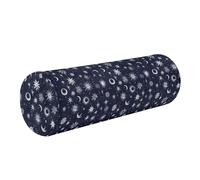 Almohadas de almohada de espuma viscoelástica para el cuello, almohadas redondas para cama, almohada de viaje, almohada cilíndrica de apoyo para piernas, noche estrellada, sol, luna