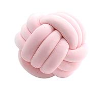 Almohadas de Bola de Nudo, Knot Pillow Ball, Cojín Redondo Suave, Almohada Peluche Tejido a Mano Cojines Cojín Decorativa para Hogar, Sofá, Cama, Decorativo (35cm, Rosa)