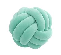 Almohadas de Bola de Nudo, Knot Pillow Ball, Cojín Redondo Suave, Almohada Peluche Tejido a Mano Cojines Cojín Decorativa para Hogar, Sofá, Cama, Decorativo (35cm, Azul Lago)
