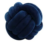 Almohadas de Bola de Nudo, Knot Pillow Ball, Cojín Redondo Suave, Almohada Peluche Tejido a Mano Cojines Cojín Decorativa para Hogar, Sofá, Cama, Decorativo (20cm, Azul Marino)