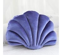 Almohadas de concha, almohadas decorativas en forma de concha, bonita almohada de almeja para sofá, cama, silla, hogar, sala de estar, dormitorio, oficina, cojín de suelo (13 x 10 pulgadas) (violeta)