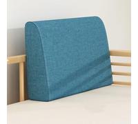 Almohadas de respaldo de sofá, almohada de cuña extra grande para sofá cama, almohada de apoyo lumbar para respaldo, cojín de espuma de alta densidad con funda de lino transpirable (azul marino, 90 x