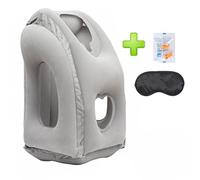 Almohadas de Viaje AIRGOODS Multi-Funcional Almohada Inflable Almohadilla de Siesta cómodo cojín de Viaje para Aviones, autobuses, Trenes, Oficina