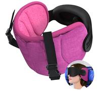 Almohadas de viaje SARISUN para aviones, almohada de avión para vuelos largos, correa de cabeza para avión con máscara para los ojos para dormir, almohada de viaje para el cuello para viajes por