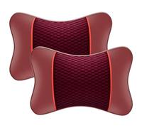 Almohadas para el Cuello del Coche para Jeep Wrangler JK/JL 2007-, Cervical Reposacabezas Cómodo Almohada Transpirables Coche,Claret