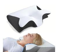Almohadas para ronquidos para la apnea del sueño, almohada cervical ergonómica de espuma viscoelástica con funda transpirable para personas que duermen de lado, espalda y estómago, mejor secreto para