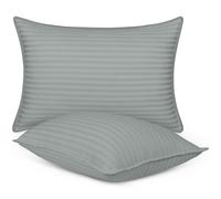 Almohadas Utopia Bedding para dormir tama o Queen (gris claro), juego de 2, calidad hotelera refrescante para quienes duermen boca abajo o de lad