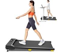 Almohadilla 9% Inclinada Cinta de Correr, Walking Pad mit Sechs-Punkt-Stoßdämpfung, Cinta de Correr Debajo Escritorio, Ultra Delgado y Silencioso para Hogar y Oficina, 2.5HP Cinta de Andar 1-6 KM/H