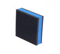 Almohadilla absorbente de golpes de goma resistente para sistemas HVAC, amortiguador de reducción de ruido para unidad de CA al aire libre, pie de estabilidad negro (120 x 120 x 22,3 mm)