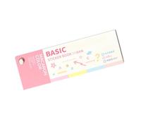 Almohadilla adhesiva resistente al desgarro con precortados, 12 hojas de PET surtidas para suministros escolares y diseño artístico creativo, etiquetas de organización impermeables de papelería