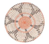 Almohadilla Aislante Tejida de Paja nórdica |Mantel Individual Resistente al Calor para Mesa de Comedor/decoración de Pared/Bandeja de Frutas |Material orgánico Hecho a Mano, (Large: Approx.