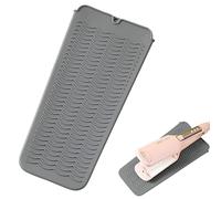 Almohadilla alisadora resistente al calor - Alfombrilla para alisar el cabello de viaje,Alfombrilla de silicona resistente al calor portátil para herramientas de peinado, planchas y rizadores Wenmin