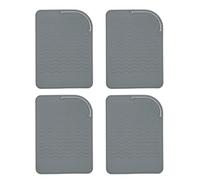 Almohadilla alisadora resistente al calor, estera de silicona resistente al calor, estera térmica para rizador, plancha plana, 4 Uds.