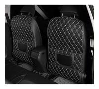 Almohadilla Anti-Patada para Coche para Nissan March 2010-2023, Protector Respaldo Asiento Coche Cuero con Bolsillo,Long*2