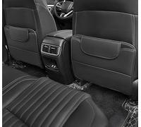 Almohadilla Antipatadas Asiento de Coche para Cadillac XT6 2019 2020 2021 2022 2023 2024 2025, Cuero Alfombrilla Protector Respaldo Asiento Accesorios,Black