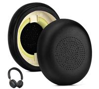 Almohadilla Auriculares Compatible con Jabra Evolve2 65 (65MS 65UC USB)/Evolve2 40 (40UC 40MS USB)/Elite 45h Auriculares, Espuma Viscoelástica, Almohadillas de Cuero de Proteína Suave