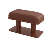 Almohadilla automotriz para reposabrazos para soporte de codo en puertas delanteras y traseras, forma ergonómica con agarre de doble cara, combinación de materiales de poliuretano y ABS (marrón)