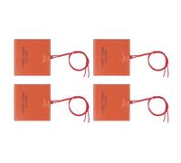 Almohadilla calefactora de goma de silicona 40W 200 ℃ 100x100mm 4 Uds estera Flexible para equipos industriales tuberías tanques de almacenamiento