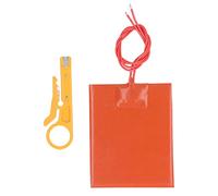 Almohadilla calefactora de goma de silicona flexible 12v 20w Estera calefactora delgada segura de alta resistencia dieléctrica para equipos industriales Aislamiento de