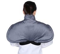 Almohadilla calefactora eléctrica infrarroja ajustable con velcro y telas de terciopelo suave transpirable con control de temperatura inteligente para mantener la espalda caliente para aliviar el dolor de hombro rápido