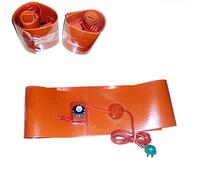 Almohadilla calefactora para barril, Banda calefactora de silicona for bidones con termostato ajustable 30 a 130 °C for 20 a 200 l(200L 1740x125 1000W)