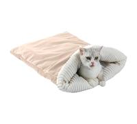 Almohadilla caliente de invierno - Saco de acurrucado de animales pequeños, saqueo de acurrucado para mascotas | Cama de perros portátil para viajar, saco de calentamiento de lujo de invierno