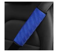 Almohadilla cinturón 1 Seguro Tridimensional Transpirable De Tela Malla Agujero Largo Para Cinturón Seguridad Coche Protector de cinturón(Blue)