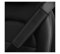 Almohadilla cinturón Conjunto De Funda Protectora Hombro Para Coche Con Patrón Cuadros En Relieve Cuero PU Decoración Para Cinturón Seguridad Protector de cinturón(BK gray)