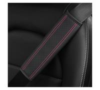 Almohadilla cinturón Conjunto De Funda Protectora Hombro Para Coche Con Patrón Cuadros En Relieve Cuero PU Decoración Para Cinturón Seguridad Protector de cinturón(BK pink)