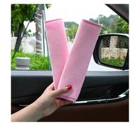 Almohadilla cinturón Funda Universal Para Cinturón De Seguridad De Coche Protector Correa Hombro Ajustable Para Asiento 2 Uds Protector de cinturón(2PCS-Velvet Pink)
