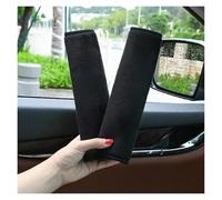 Almohadilla cinturón Funda Universal Para Cinturón De Seguridad De Coche Protector Correa Hombro Ajustable Para Asiento 2 Uds Protector de cinturón(2PCS-Velvet Black)