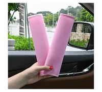 Almohadilla cinturón Funda Universal Para Cinturón De Seguridad De Coche Protector Correa Hombro Ajustable Para Asiento 2 Uds Protector de cinturón(2PCS-Ice silk Pink)
