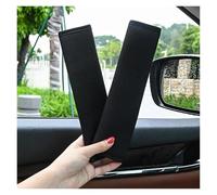 Almohadilla cinturón Funda Universal Para Cinturón De Seguridad De Coche Protector Correa Hombro Ajustable Para Asiento 2 Uds Protector de cinturón(2PCS-Ice silk Black)