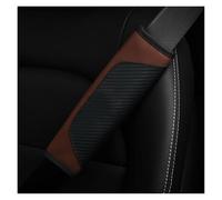 Almohadilla cinturón Protector De Hombro Cuero PU Para Coche Conjunto Decoración Cinturón Seguridad Accesorios Interiores Protector de cinturón(Wine red)