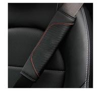 Almohadilla cinturón Protector De Hombro Cuero PU Para Coche Conjunto Decoración Cinturón Seguridad Accesorios Interiores Protector de cinturón(Black)