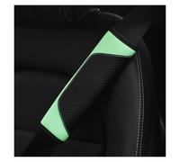 Almohadilla cinturón Protector De Hombro Cuero PU Para Coche Conjunto Decoración Cinturón Seguridad Accesorios Interiores Protector de cinturón(Green)