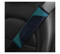 Almohadilla cinturón Protector De Hombro Cuero PU Para Coche Conjunto Decoración Cinturón Seguridad Accesorios Interiores Protector de cinturón(Blackish green)