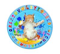 Almohadilla de agua interactiva mate mascota, superficie sensorial suave | Play de juego flotante para gatos, gatitos, mascotas, entretenimiento interior, alfombra de juegos portátiles, alfombra