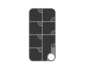 Almohadilla de almacenamiento de tornillos de aluminio, tapete de 7 zonas con secciones etiquetadas para mantenimiento de y teléfono, bandeja de reparación de cámara para evitar pequeñas pérdidas