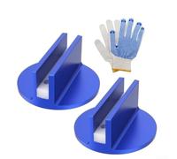 Almohadilla de aluminio para gato con diseño ranurado y juego de imanes dobles para un soporte seguro de gato de suelo en soldaduras de pellizco (B)