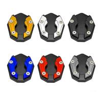 Almohadilla de aluminio para soporte lateral NMAX, placa ampliadora, extensor de motocicleta, evita que se hunda en azulejos, hierba, arena, asfalto (azul)