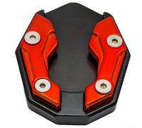 Almohadilla de aluminio para soporte lateral NMAX, placa ampliadora, extensor de motocicleta, evita que se hunda en azulejos, hierba, arena, asfalto (rojo)