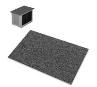 Almohadilla de amortiguador de ruido de lluvia gris 0.9x8m, alfombra insonorizada autoadhesiva para acrílico de techo de Canopy, reduce el ruido de caída, diseño de drenaje, base antideslizante imperm