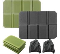 Almohadilla de asiento plegable, tapete de espuma plegable con 2 bolsas, portátil, impermeable, almohadilla de asiento para senderismo, para caminar al aire libre, camping, picnic, parque (negro +
