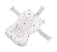 Almohadilla de Baño para Bebé, Cojín de Baño para Recién Nacido, Adaptador Bañera para Bebé, Almohada de Bañera con Red de Apoyo, Fácil de Limpiar (Estrellas Blancas)